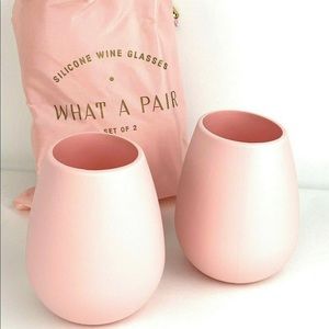 Odeme “What a Pair” set of 2 Silicone Wine Glasses